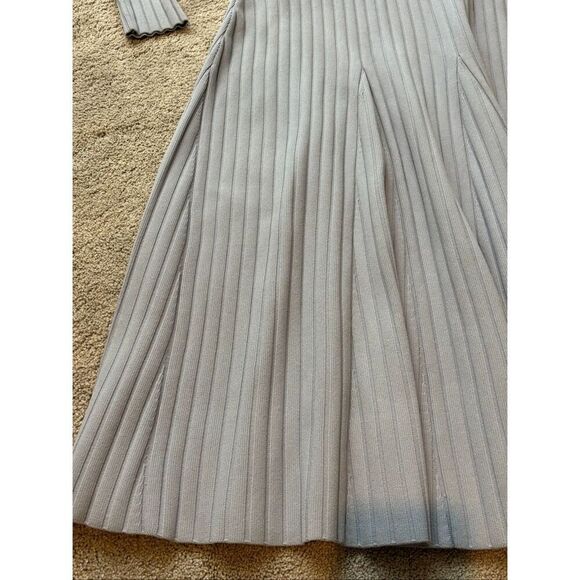 NWT PROENZA SCHOULER Rib Knit V-Neck Fit & Flare Midi Dress, $500 - Picture 5 of 11